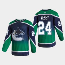 Men's Vancouver Canucks Jimmy Vesey #24 2021 Season Reverse Retro Authentic Green Jersey