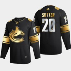 Men Vancouver Canucks Brandon Sutter #20 2020-21 Golden Edition Limited Authentic Jersey - Black