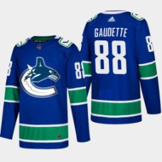Men's Vancouver Canucks Adam Gaudette #88 Home Blue Authentic Player Jersey