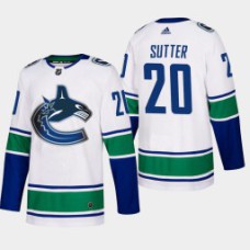 Men's Vancouver Canucks Brandon Sutter #20 Away White Authentic Player Jersey