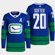 Brandon Sutter #20 Vancouver Canucks Blue Jersey 2022 Alternate Primegreen Authentic Pro